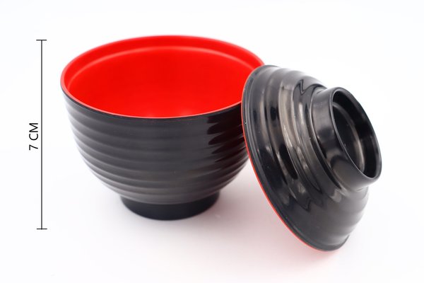TIGELA  PRETO VERMELHO 日式汤碗(黑红)