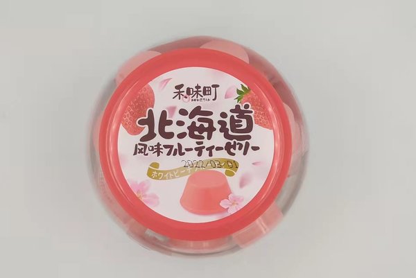 GELATINA DE MORANGO 400G 北海道草莓味果冻